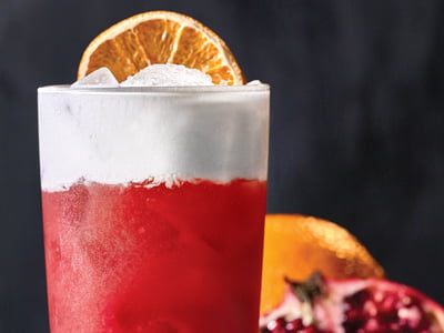Orange, pomegranate, lemon and cane sugar, topped with a sweet cream cold foam.