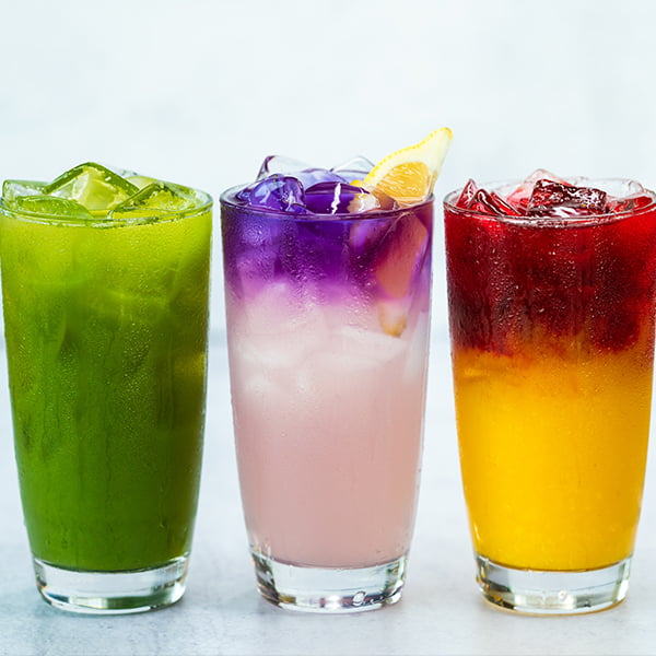 From the Juice Bar: Purple Haze, Morning Meditation and Kale Tonic, fresh made juices